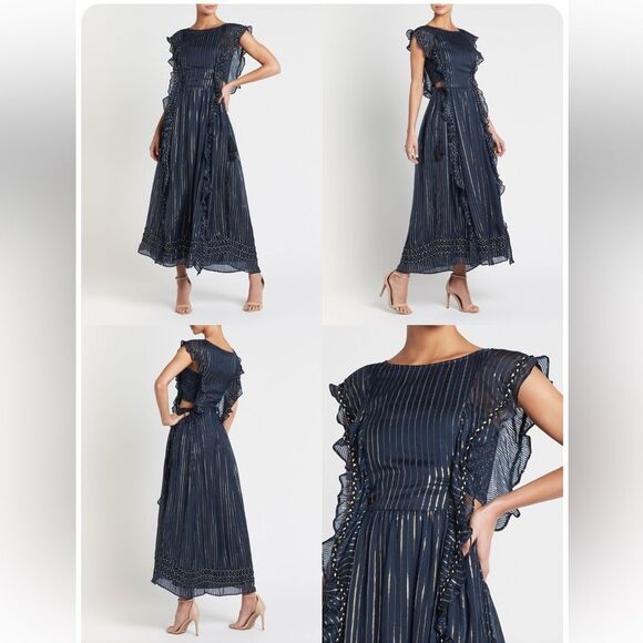 Misa Los Angeles Jayd Dress in Navy - Picture 1 of 15